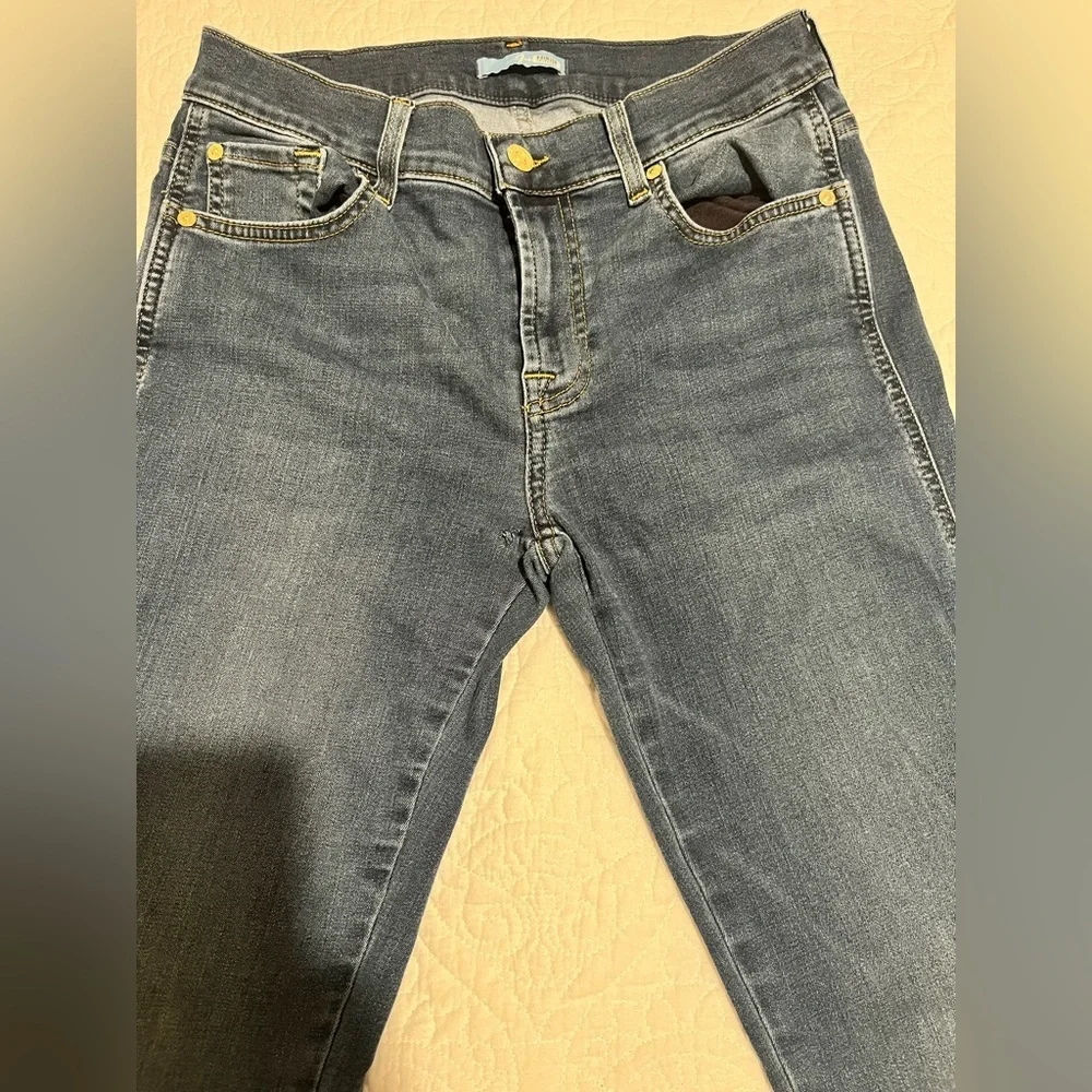 7 For All Mankind Dark Blue Flare Jeans